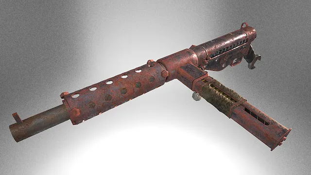 手持冲锋枪 枪械 武器模型 pbr模型 游戏模型