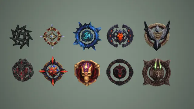 游戏道具 盾牌 阵法 武器 风格化模型