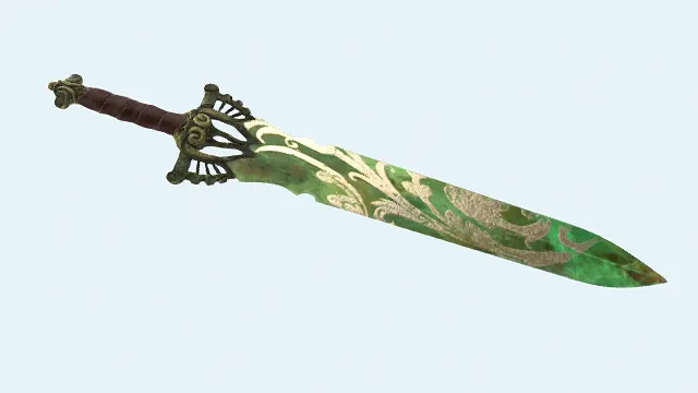 冷兵器 工艺品 写实风格 魔兽世界 金色花纹