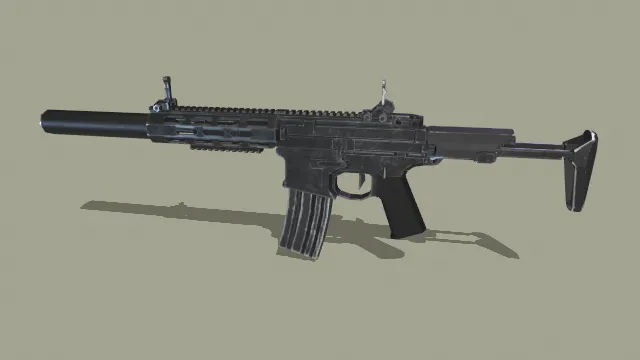 使命召唤中的vector冲锋枪 武器 游戏 模型 pbr模型