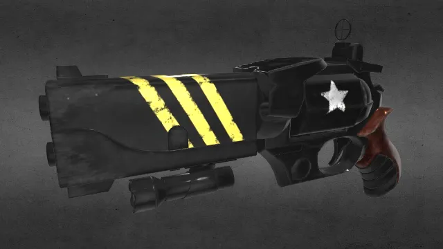 枪 手枪 双弹孔 轮盘 照明器