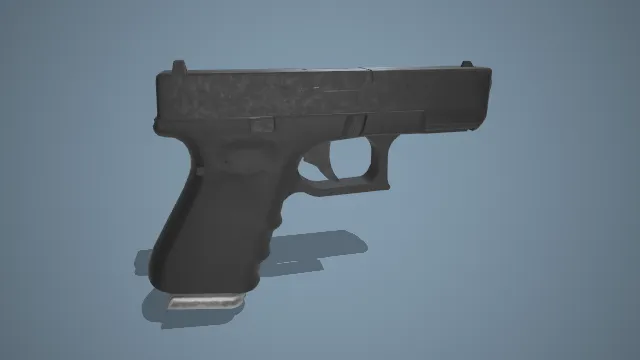 手枪造型模型 机械结构 军事 射击