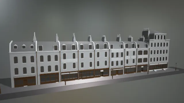 西方建筑 住宅区域 中世纪建筑 小楼