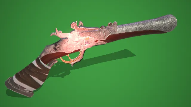 手枪 武器模型 pbr模型 游戏模型