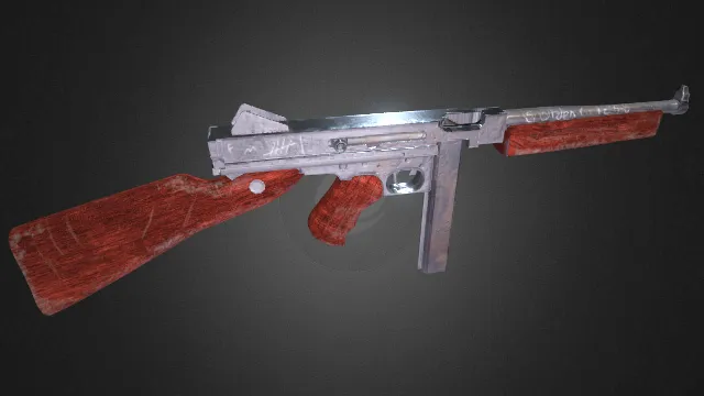 机枪 武器模型 pbr模型 游戏模型