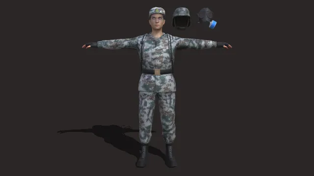 解放军八路军红军钢盔军人军队