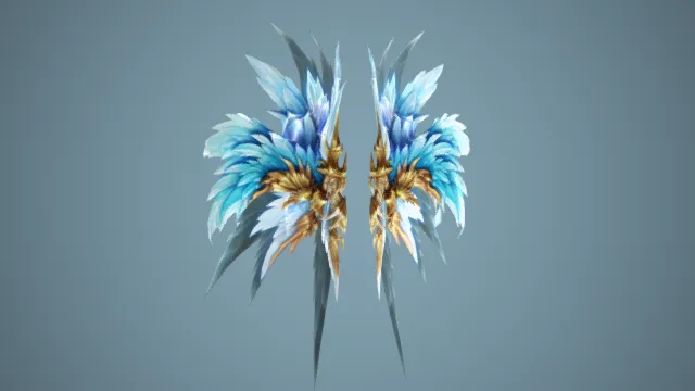 翅膀 游戏装备 武器 游戏道具 绑定动画