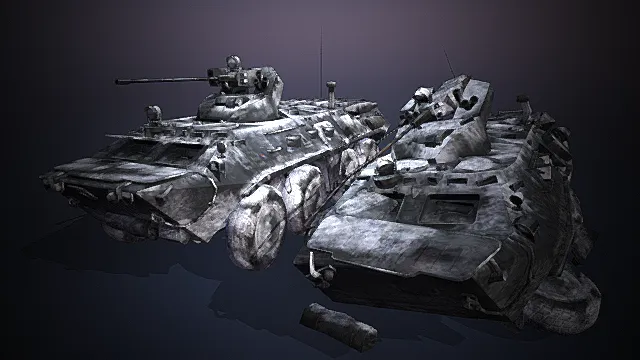 两种状态的步兵战车