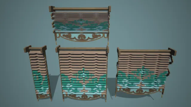 木头 屏风 装饰