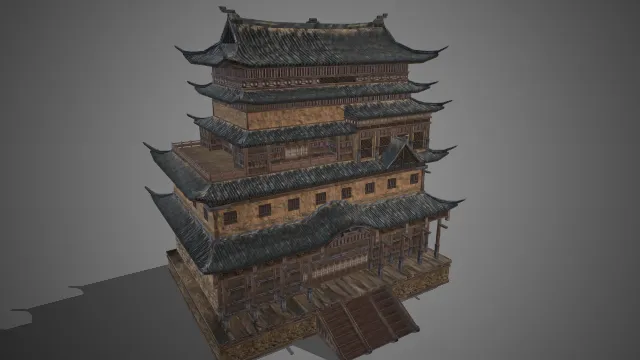 土楼 古风建筑 古风模型 pbr模型