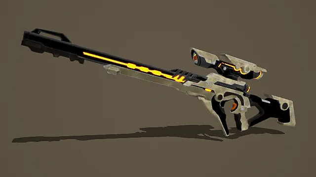 科幻风格机械狙击枪3D模型