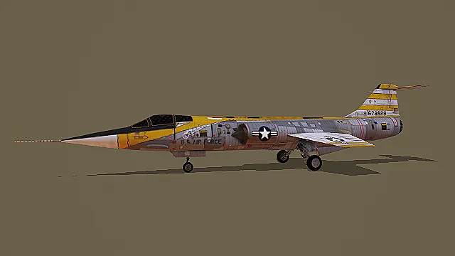 F-104“星战士”战斗机（美军涂装）3D模型