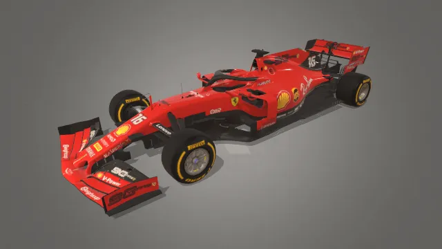 2019法拉利sf90赛车汽车跑车