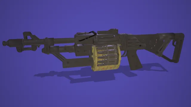 机枪 武器模型 pbr模型 游戏模型