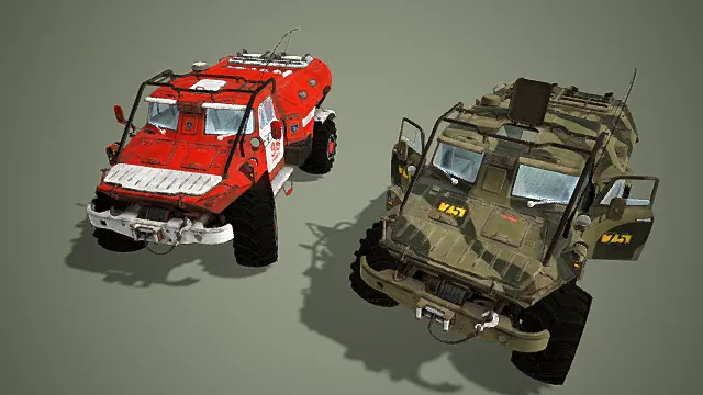 军用越野吉普车3D模型