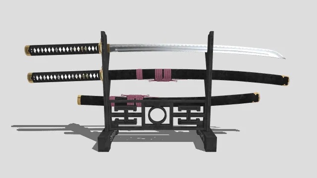 冷兵器 武士刀 摆件 写实风格 仿真