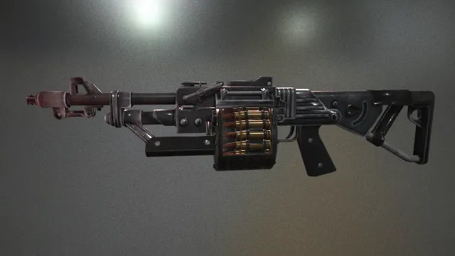 机枪 枪械 武器模型 pbr模型 游戏模型