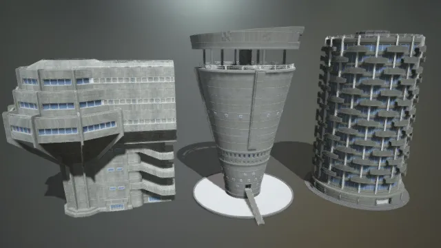 科幻都市建筑 未来建筑 科技城市 高大建筑 奇异建筑