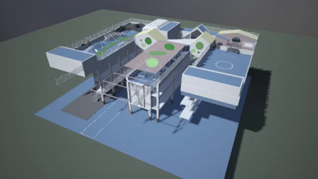 风格化别墅 卡通住宅 设计建筑