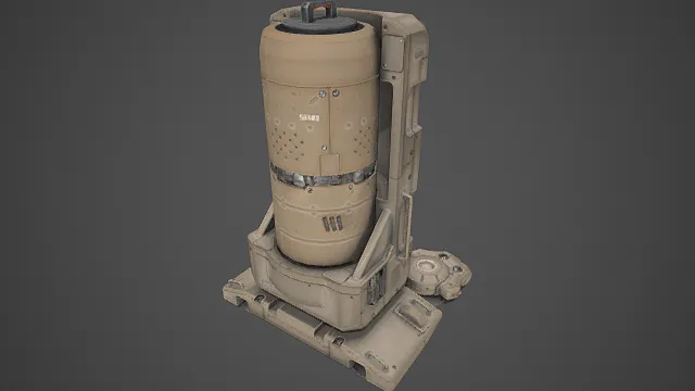 次世代型号528科幻能量罐设备道具模型