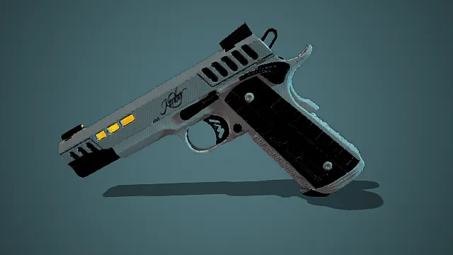 勃朗宁M1911手枪高精度仿真3D模型