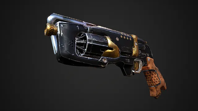 枪 手枪 朋克 轮盘 金属感 做旧