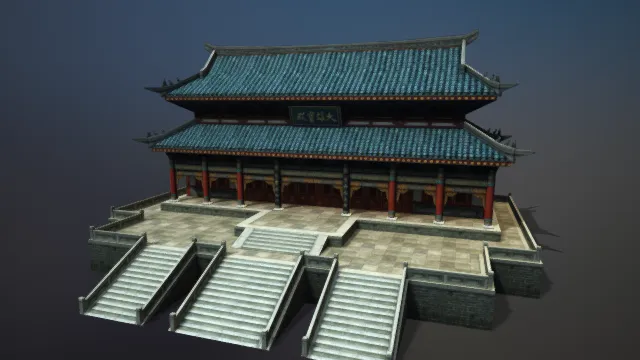 大殿 大雄宝殿 写实建筑 传统建筑 高楼