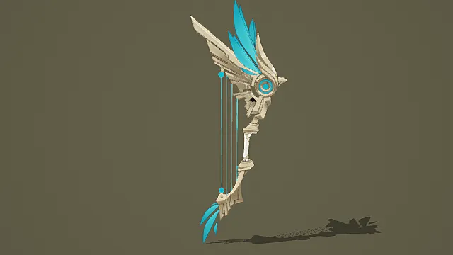 奇幻风格风翼竖琴弓3D模型
