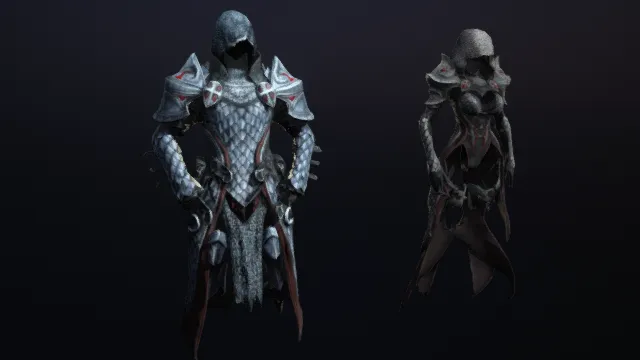 铠甲 刺客 男女战士装备 游戏 神器