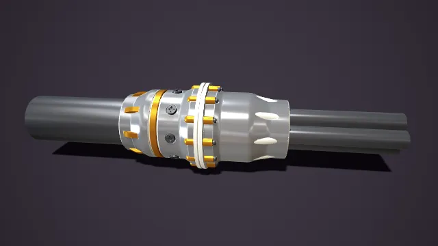 现代 工业 设备 管道接连处 固定管道