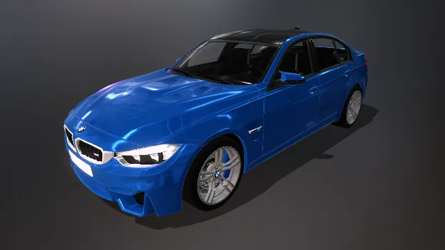 宝马动感蓝跑车 动感外观、蓝色车漆、品牌辨识度高、造型流畅
