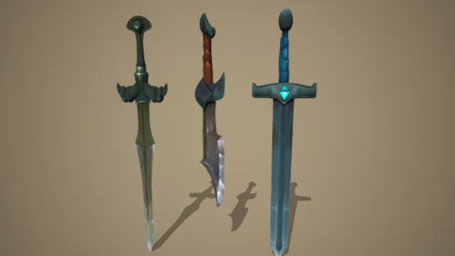 匕首 利刃 双手剑 大剑 风格化模型 武器