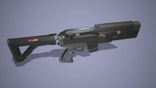 双管冲锋枪 武器模型 pbr模型 游戏模型