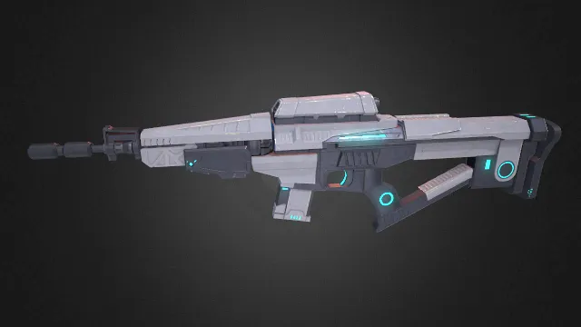 镭射冲锋枪 枪械 武器模型 pbr模型 游戏模型
