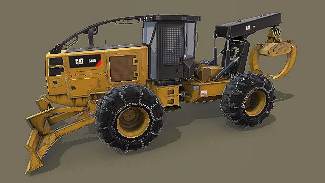 CAT 545D 林业集材机3D模型