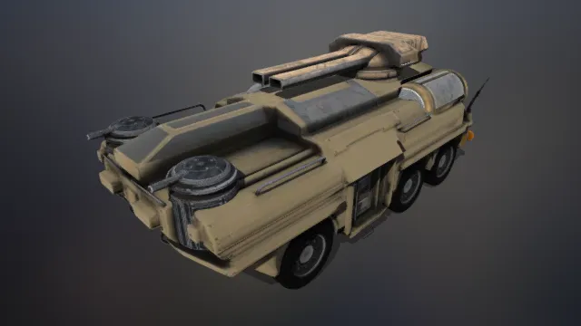 坦克 战车 装甲车 武装车 进攻 绑定动画