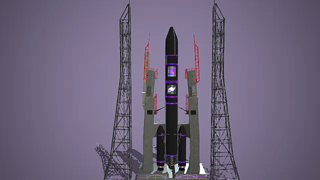 H-IIA - SC04-AII - 火箭 3D模型