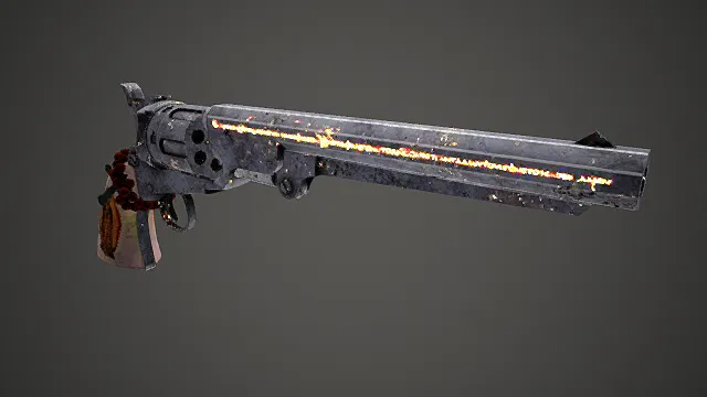 怪物猎人的 666 口径左轮手枪3D模型