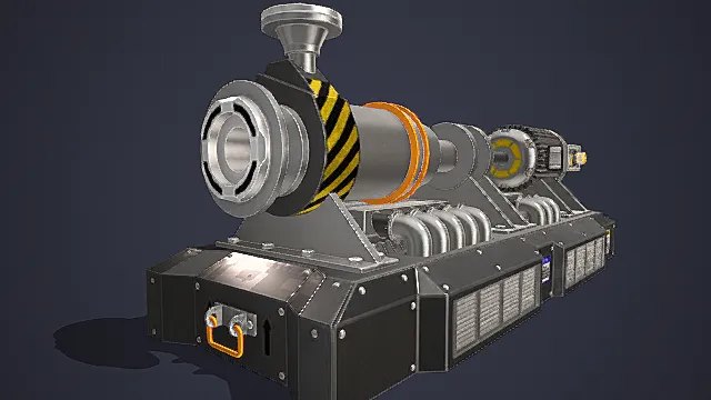 工业模型 警示牌 发动机 圆柱形 阀门