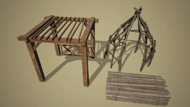 木架 木板 笼子