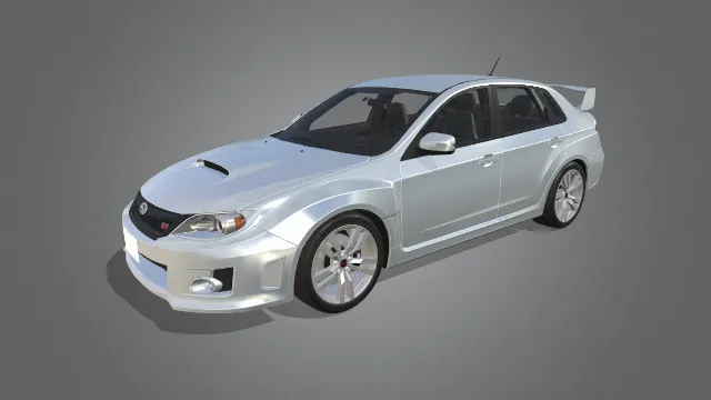 2014斯巴鲁印象银色汽车跑车交通工具