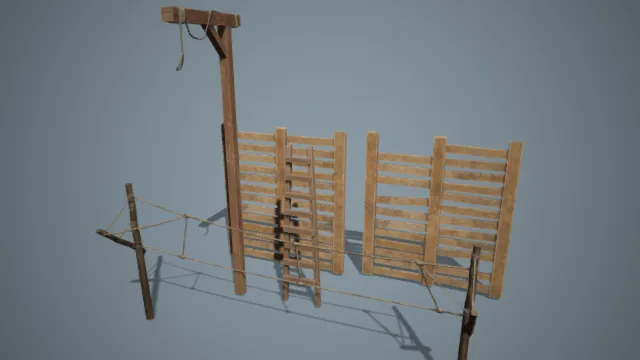 绳子 货架 梯子