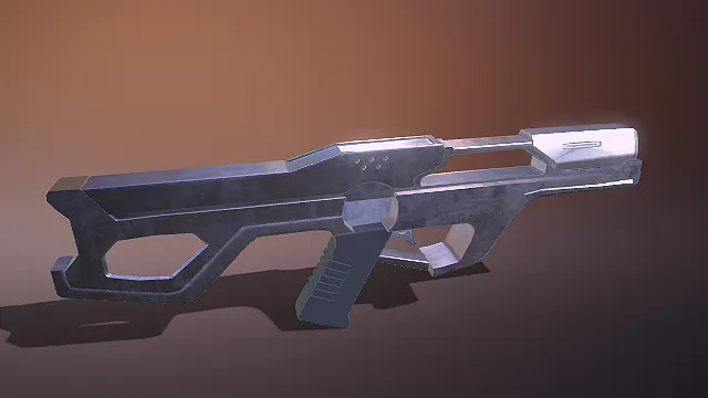 银灰色的未来科技步枪,射速高且威力大