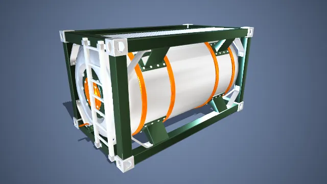 多环柱体框架结构3d模型