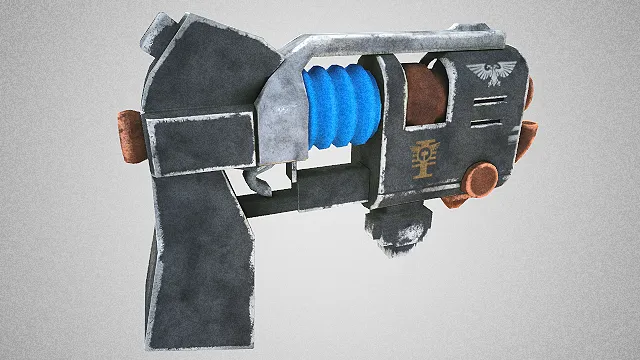 连射手枪 枪械 武器模型 pbr模型 游戏模型