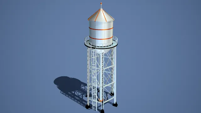 工业高架水塔 金属 架构 现代