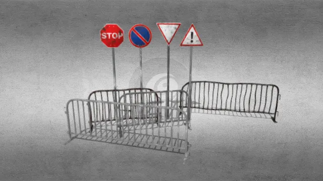 写实 路牌 交通道具 道具标志