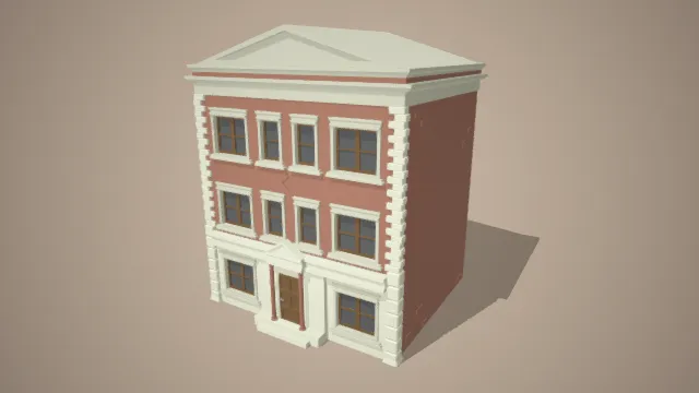 卡通建筑 风格化住房楼 西式楼房 洋楼