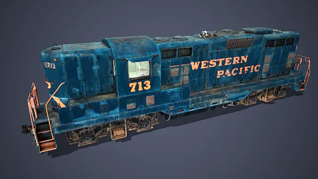 EMD GP7 西太平洋 713 3D模型