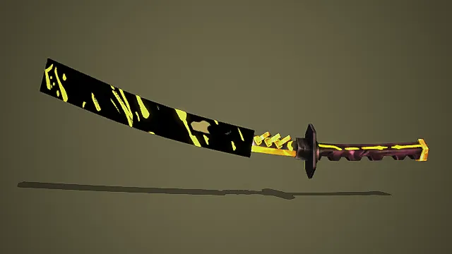 霓虹脉冲斩·赛博武士刀3D器械模型